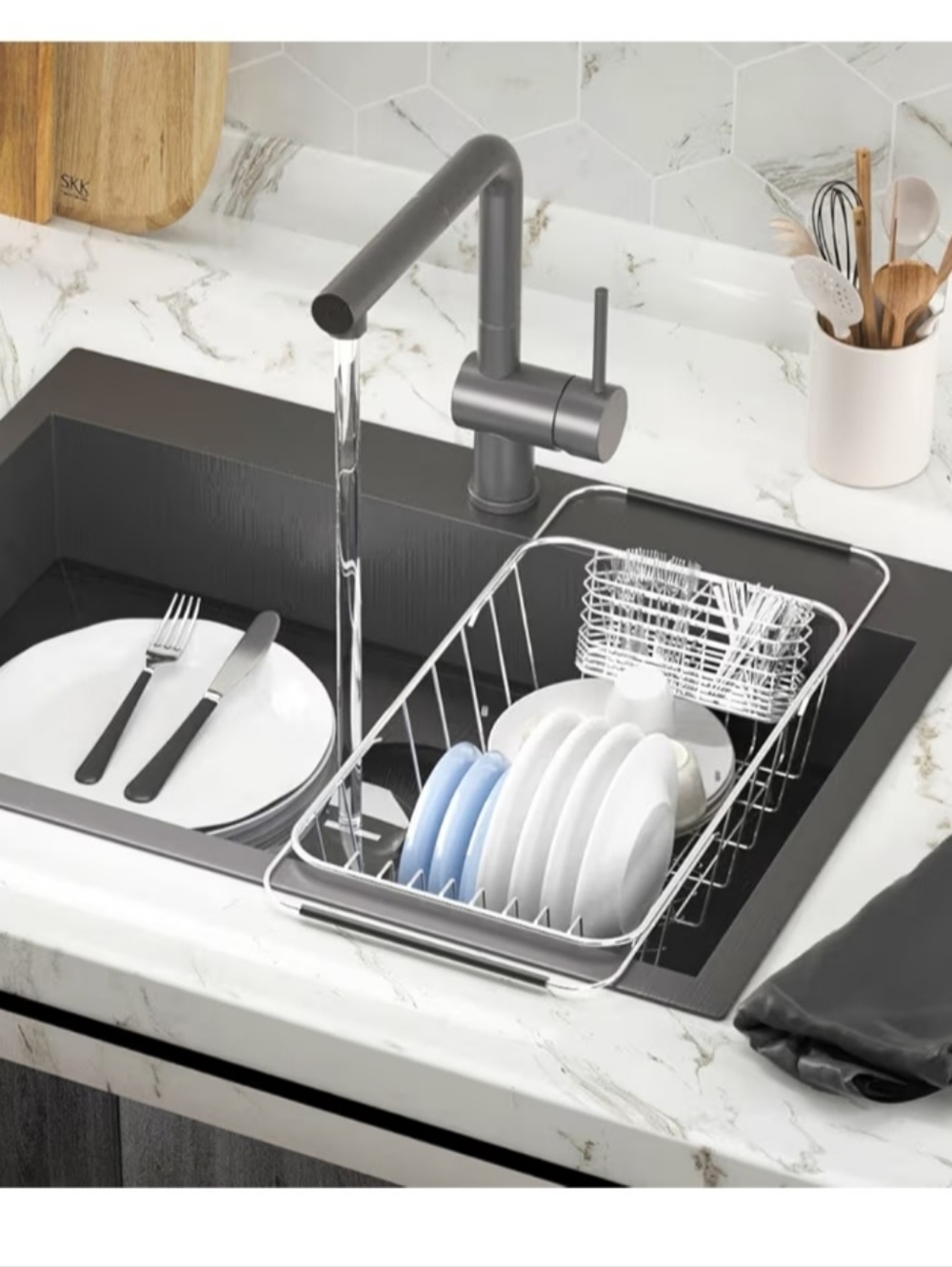 Stainless Steel Expandable Sink Dish Drying Rack